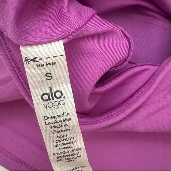 Alo Yoga Airbrush Real Bra Tank in Electric Violet Size Small - Picture 4 of 6